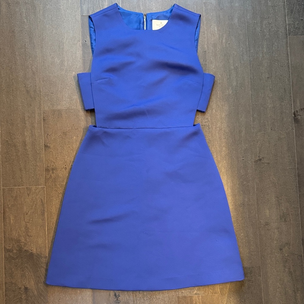 NWT Kate Spade Cobalt Blue Cutout A-Line Dress Size 2